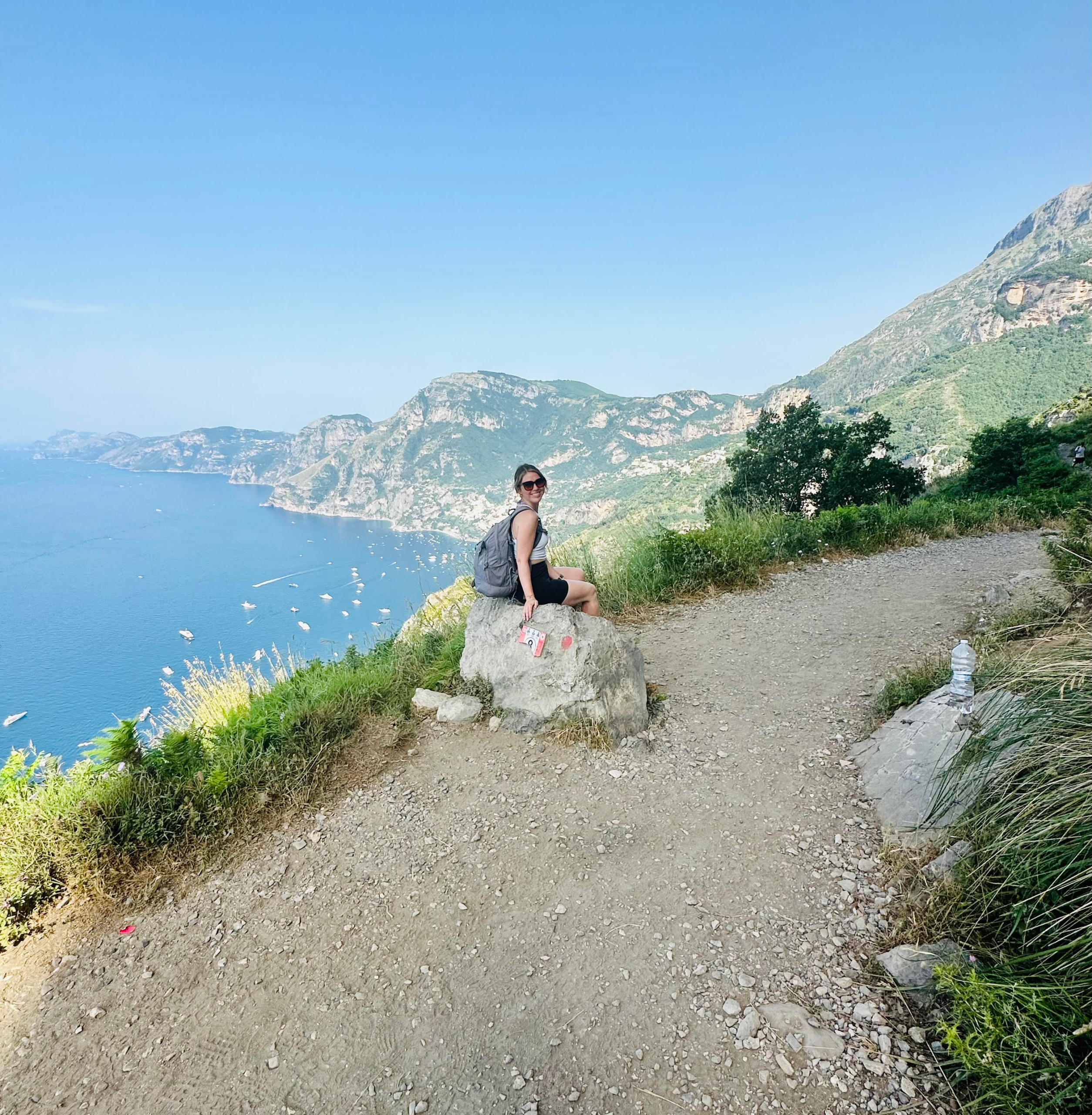 Stunning coastal landscape seen from the Path of the Gods hike.